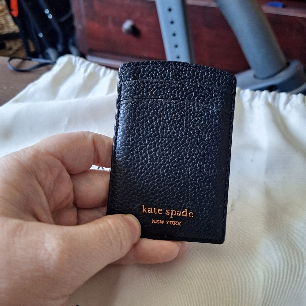 Kate Spade Black Leather Card Holder